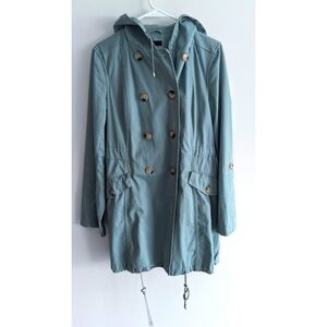 Benetton Light blue/green Cotton Trench Coat